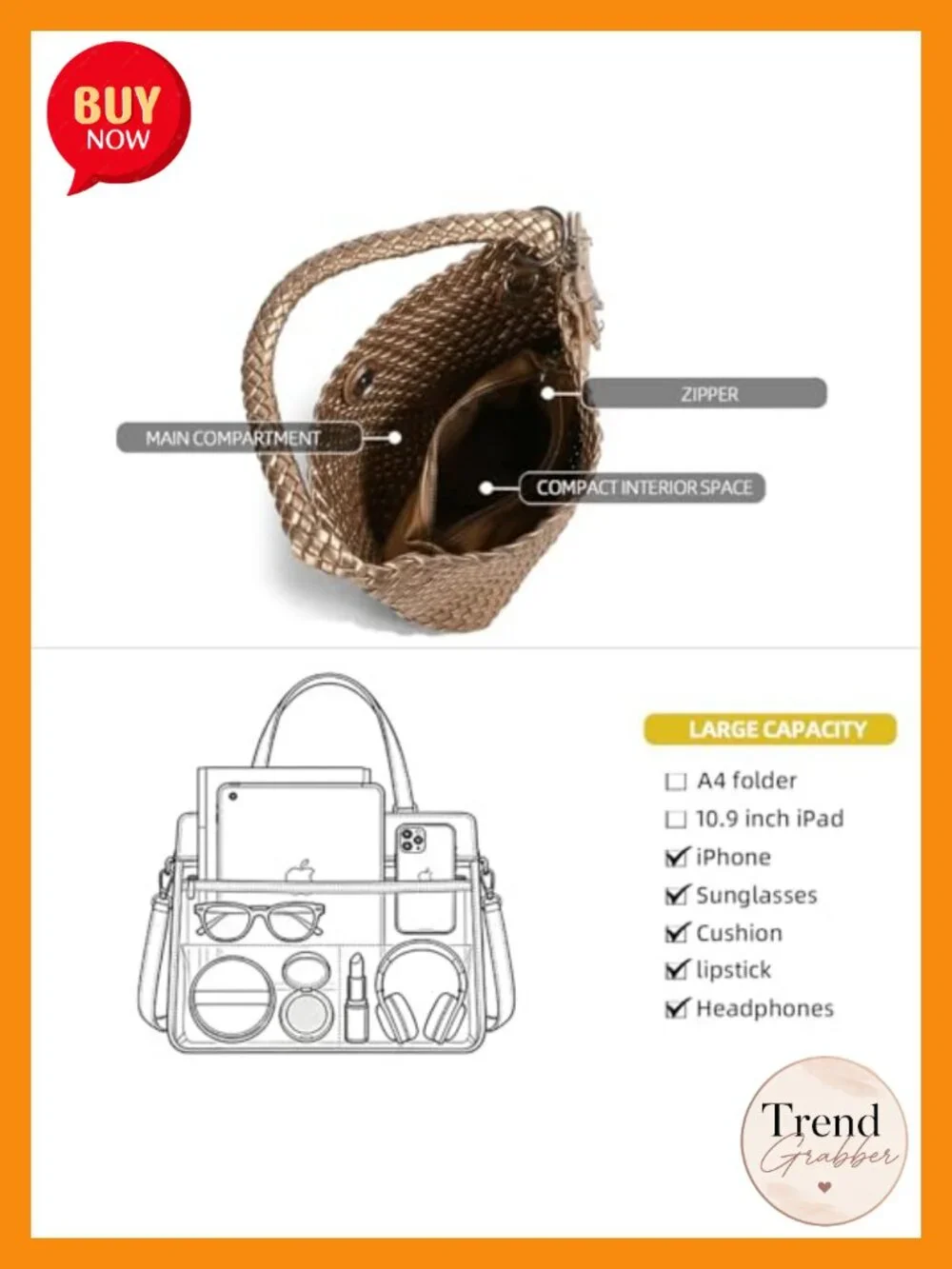 Handcrafted Cross Weave Women's Hobo Shoulder Bag Slouchy Tote Luxury Textured